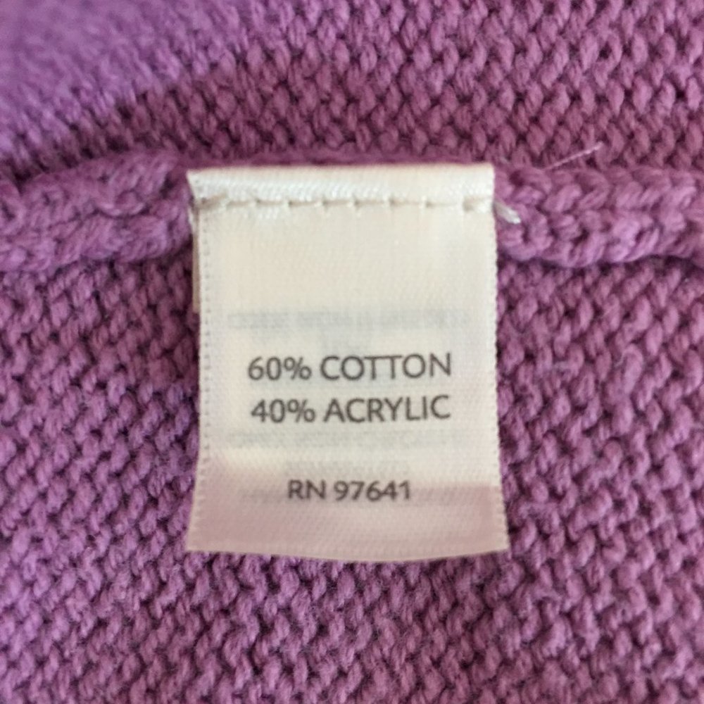 J Jill Cardigan Sweater Jacket Size XS Button-Up Orchid Lavender Pockets Collar - Picture 5 of 9
